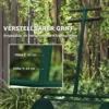 Compoststrooier 75L 61x40cm Meststrooier Gazon Tuin Met T handvat Gaasmand Metaal Groen