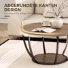 Couchtisch Mit 2 Ebenen, Wohnzimmertisch 80 X 80 X 43,8 Cm, Braun/Schwarz