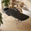 Draagbare Massagetafel, 3 delige Verstelbare Schoonheidssalon Tafel Met Gezichtsuitsparing, Afneembare Hoofdsteun En Armleuningen