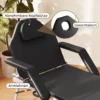 Draagbare Massagetafel, 3 delige Verstelbare Schoonheidssalon Tafel Met Gezichtsuitsparing, Afneembare Hoofdsteun En Armleuningen