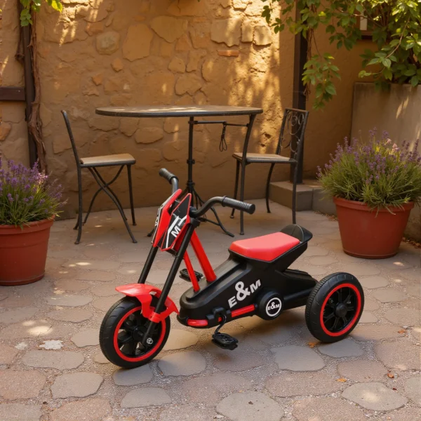 Dreirad, Kinderfahrrad, Laufrad, Kinderrad Mit Pedal, Lauffahrrad Für Kinder 18 36 Monaten, Stahl, 79x44x50 Cm, Rot