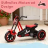 Dreirad, Kinderfahrrad, Laufrad, Kinderrad Mit Pedal, Lauffahrrad Für Kinder 18 36 Monaten, Stahl, 79x44x50 Cm, Rot