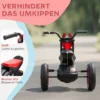 Dreirad, Kinderfahrrad, Laufrad, Kinderrad Mit Pedal, Lauffahrrad Für Kinder 18 36 Monaten, Stahl, 79x44x50 Cm, Rot
