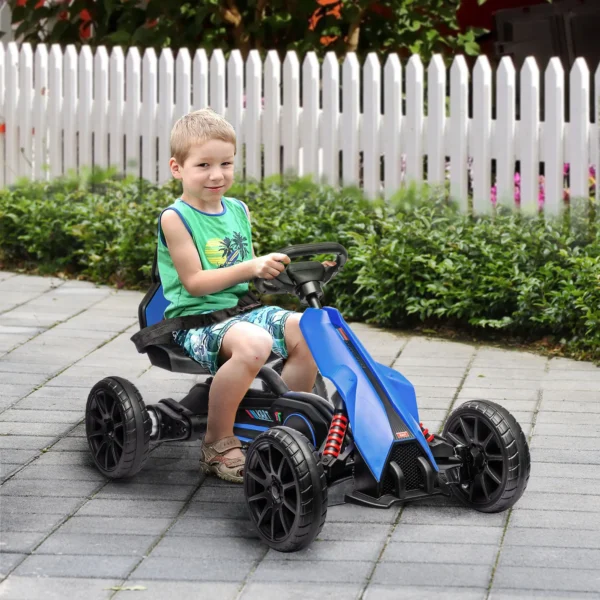 Elektrische Go Kart Voor Kinderen 3 5km/u, Go kart Met 2 Voudig Verstelbare Snelheid, Veiligheidsgordel, EVA Wielen Voor 3 8 Jaar
