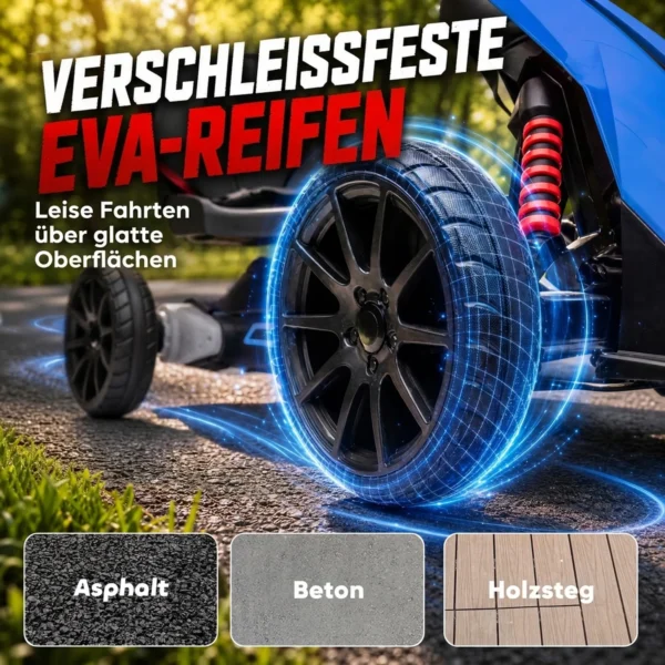 Elektrische Go Kart Voor Kinderen 3 5km/u, Go kart Met 2 Voudig Verstelbare Snelheid, Veiligheidsgordel, EVA Wielen Voor 3 8 Jaar