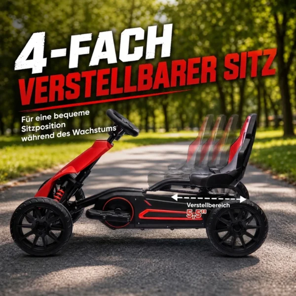 Elektrische Go Kart Voor Kinderen 3 5km/u, Gokart Met 2 Voudig Verstelbare Snelheid, Veiligheidsgordel, EVA Wielen Voor 3 8 Jaar