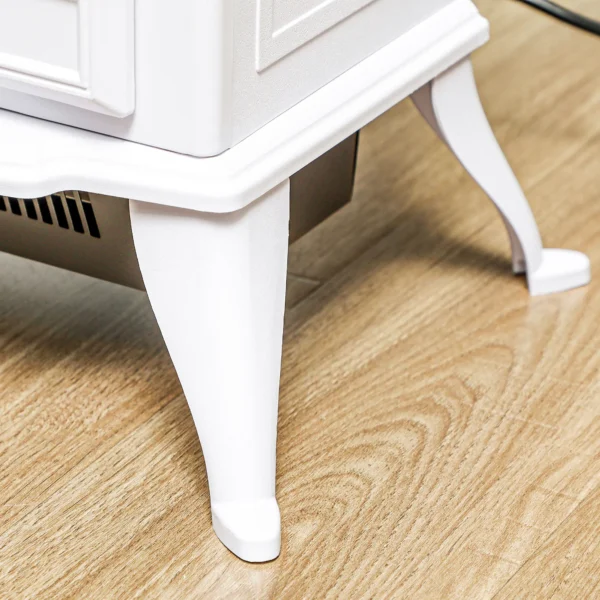 Elektrische Kachel Met 1000/2000 W, Decoratieve Elektrische Open Haard Met LED Vlam Effect, Wit