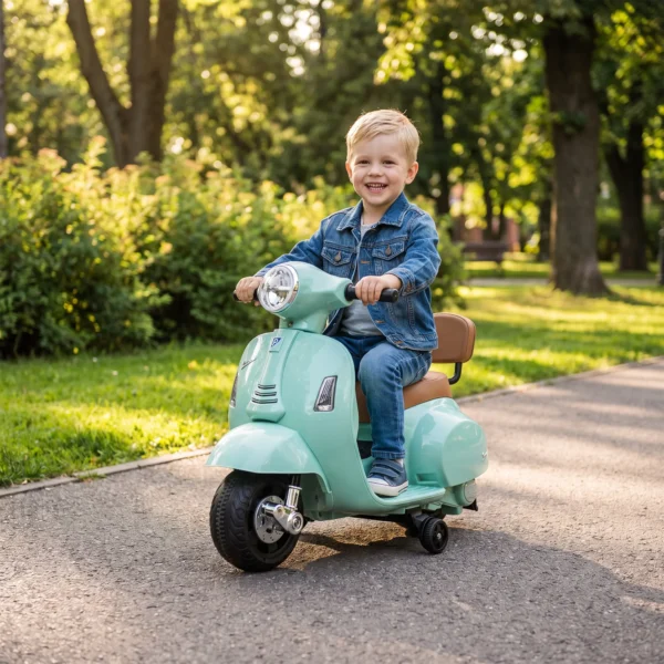 Elektrische Motorfiets Kinderen Mini Vespa GTS 6V Elektromotorfiets Met Lithium Batterij Ergonomische Zitplaats Rugleuning 1,5 3 Jaar