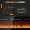 Elektrische Openhaard Met Wandbevestiging En Afstandsbediening, Kunstmatige Houtblokken En Kristallen, 1800W Vermogen, Zwart