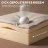 Elektrische Sta op Stoel Met Massage & Warmte, Relaxstoel Van Chenille Met Hoogdicht Schuim En Dikke Rugleuning, Crèmewit
