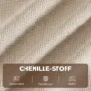 Elektrische Sta op Stoel Met Massage & Warmte, Relaxstoel Van Chenille Met Hoogdicht Schuim En Dikke Rugleuning, Crèmewit