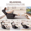 Elektrischer Aufstehsessel Mit Vibrationsmassage Und Wärmefunktion, Senioren Sessel Aus Braunem PU Leder