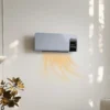 Elektro Heizung, Wandmontage, Schwingfunktion, 2 Modi, Timer, LED Anzeige, Grau