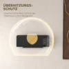 Elektro Heizung, Wandmontage, Schwingfunktion, 2 Modi, Timer, LED Anzeige, Schwarz
