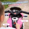 Elektro Kindermotorrad, Lichter & Geräusche, 3 Km/h, Wiederaufladbar, Kunststoff & Metall, Rosa/Weiß