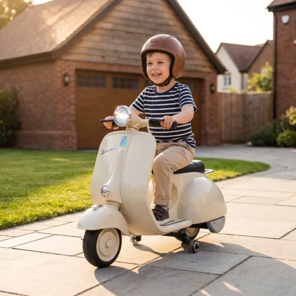 Elektro Motorrad Kinder 6 V Elektromotorrad Mit Stützrädern, Lithium Akku, Softstart, Musik, USB Scheinwerfer Hupe