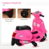 Elektro Motorrad Kinder 6V Elektromotorrad Mit Stützrädern, Scheinwerfer, Hupe 3km/h Für 1,5 3 Jahren, Rosa