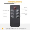 Elektrokamin Mit 3D LED Flammeneffekt, Heizkapazität 30 M², Fernbedienung, Weiß/Schwarz