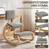 Ergonomische Kniestoel, Kniehocker Met Rugleuning, Corduroy look, Bureaustoel Voor Thuis, Kantoor, Meditatie, Donkergrijs