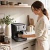 Espressomachine, 20 Bar Koffiemachine Met Melkopschuimer, 1,6 l Waterreservoir, Zwart