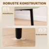 Esszimmerstühle 2er Set, Gepolsterte Küchenstühle Mit Metallbeinen, Cremeweiß