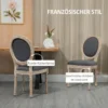 Esszimmerstühle 2er Set Küchenstuhl Mit Rückenlehne, Linenoptik, Sessel Polsterstuhl, Stühle, Wohnzimmerstuhl Mit Holzbeine Für Esstisch, Grau+Natur