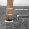 Esszimmerstühle 2er Set Küchenstuhl Mit Rückenlehne, Linenoptik, Sessel Polsterstuhl, Stühle, Wohnzimmerstuhl Mit Holzbeine Für Esstisch, Grau+Natur