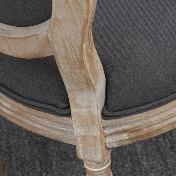 Esszimmerstühle 2er Set Küchenstuhl Mit Rückenlehne, Linenoptik, Sessel Polsterstuhl, Stühle, Wohnzimmerstuhl Mit Holzbeine Für Esstisch, Grau+Natur