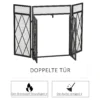 Funkenschutzgitter Funkenschutz, Klappbar, 3 teilig, 120 Cm Xx 79 Cm, Schwarz