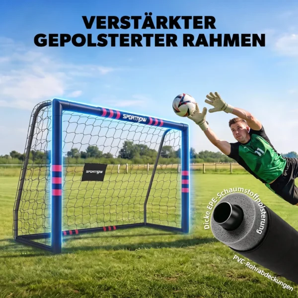 Fußballtor Für Garten 1,8 X 1,2 M Jugendliche & Erwachsene Robustes Outdoor Tor Mit Tornetz Polsterung, Erdhaken