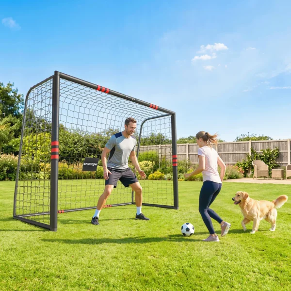 Fußballtor Für Garten 300 X 200 Cm Robustes Outdoor Tor Mit Tornetz Polsterung Erdhaken Anti Rost Beschichtung