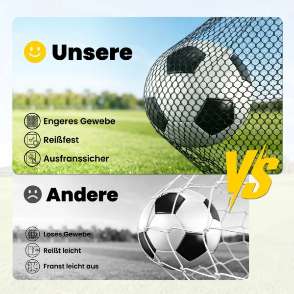 Fußballtor Für Garten Groß 300 X 200 Cm Jugendliche & Erwachsene Outdoor Tor Mit Reißfestem Tornetz Gerundeten Ecken