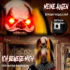Geanimeerde Halloween Popcorn Clown Met Opschietend Hoofd, Griezelig Geluid, Kermismuziek En Lichtgevende Ogen