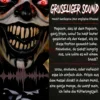 Geanimeerde Halloween Popcorn Clown Met Opschietend Hoofd, Griezelig Geluid, Kermismuziek En Lichtgevende Ogen