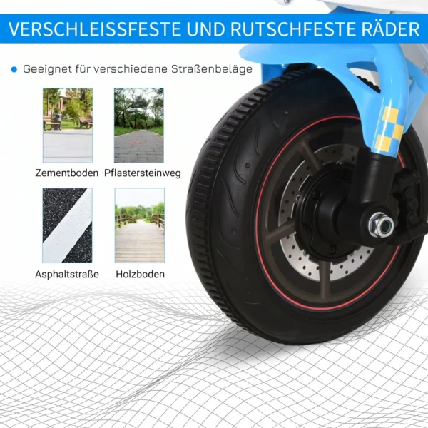 Glijauto, Glijvoertuig Met Muziek En Koplampen, Kindervoertuig In Race Motorfiets Ontwerp, Tot 20kg 18 36 Maanden Blauw