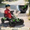Gokart Met Pedalen, Trapauto Voor Kinderen Met Rem, Antislip Wielen, Metalen Frame, 3 6 Jaar, Groen