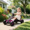 Gokart Met Pedalen, Trapauto Voor Kinderen Met Rem, Antislip Wielen, Metalen Frame, 3 6 Jaar, Roze