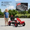 Gokart Trapauto Met Handrem, Verstelbare Stoel, Voor En Achteruitversnelling, Tot 50kg Voor Kinderen Van 5 12 Jaar Rood