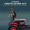 Gokart Trapauto Met Handrem, Verstelbare Stoel, Voor En Achteruitversnelling, Tot 50kg Voor Kinderen Van 5 12 Jaar Rood