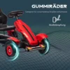 Gokart Trapauto Met Handrem, Verstelbare Stoel, Voor En Achteruitversnelling, Tot 50kg Voor Kinderen Van 5 12 Jaar Rood