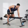 Hantelbank Verstellbar Trainingsbank Mit Beinstrecker 7 Fach Rückenlehne, Verstellbar Polster 300 Kg Last