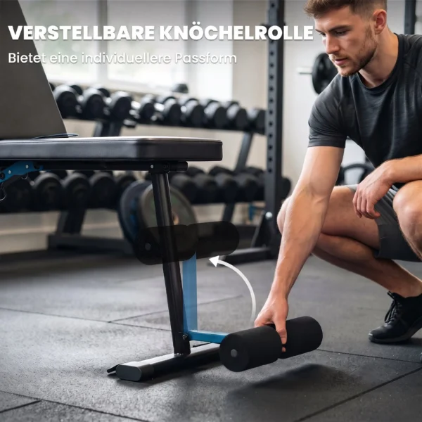 Hantelbank Verstellbar Trainingsbank Mit Beinstrecker 7 Fach Rückenlehne, Verstellbar Polster 300 Kg Last