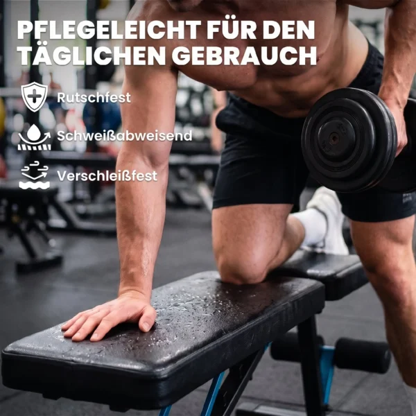 Hantelbank Verstellbar Trainingsbank Mit Beinstrecker 7 Fach Rückenlehne, Verstellbar Polster 300 Kg Last