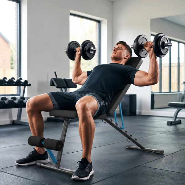 Hantelbank Verstellbar Trainingsbank Mit Beinstrecker 7 Fach Rückenlehne, Verstellbar Polster 300 Kg Last