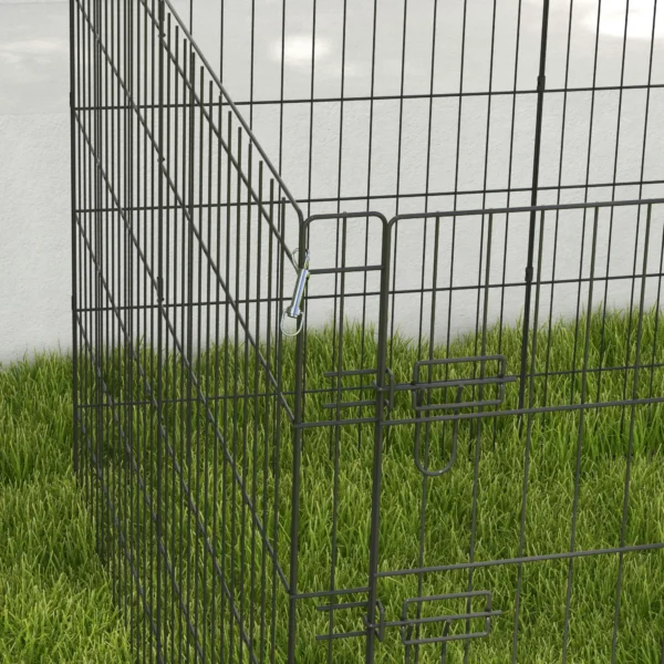 Huisdierenren, Speelren Voor Puppy's En Kleine Honden, Met Deur, Geschikt Voor Binnen En Buiten, 91cm, Zwart