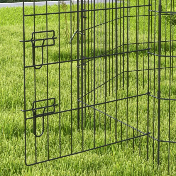 Huisdierenren, Speelren Voor Puppy's En Kleine Honden, Met Deur, Geschikt Voor Binnen En Buiten, 91cm, Zwart
