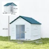 Hundehütte Mit Satteldach, Wetterfest, Kunststoff, 65 X 75,7 X 63 Cm, Blau