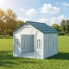 Hundehütte Mit Satteldach, Wetterfest, Kunststoff, 65 X 75,7 X 63 Cm, Blau