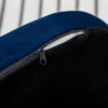 Hundesofa Hundebett Aus Holländischem Samt Hundecouch Mit Rückenlehne, Holzbeine, Kissen Blau