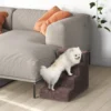 Hundetreppe 4 Stufig Abnehmbarer Bezug Für Kleine Hunde 44 Cm Braun